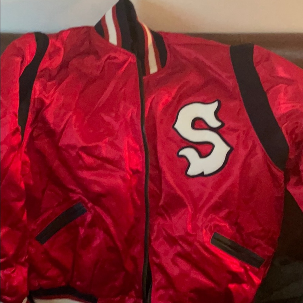 Ebbets Field Flannels satin bomber